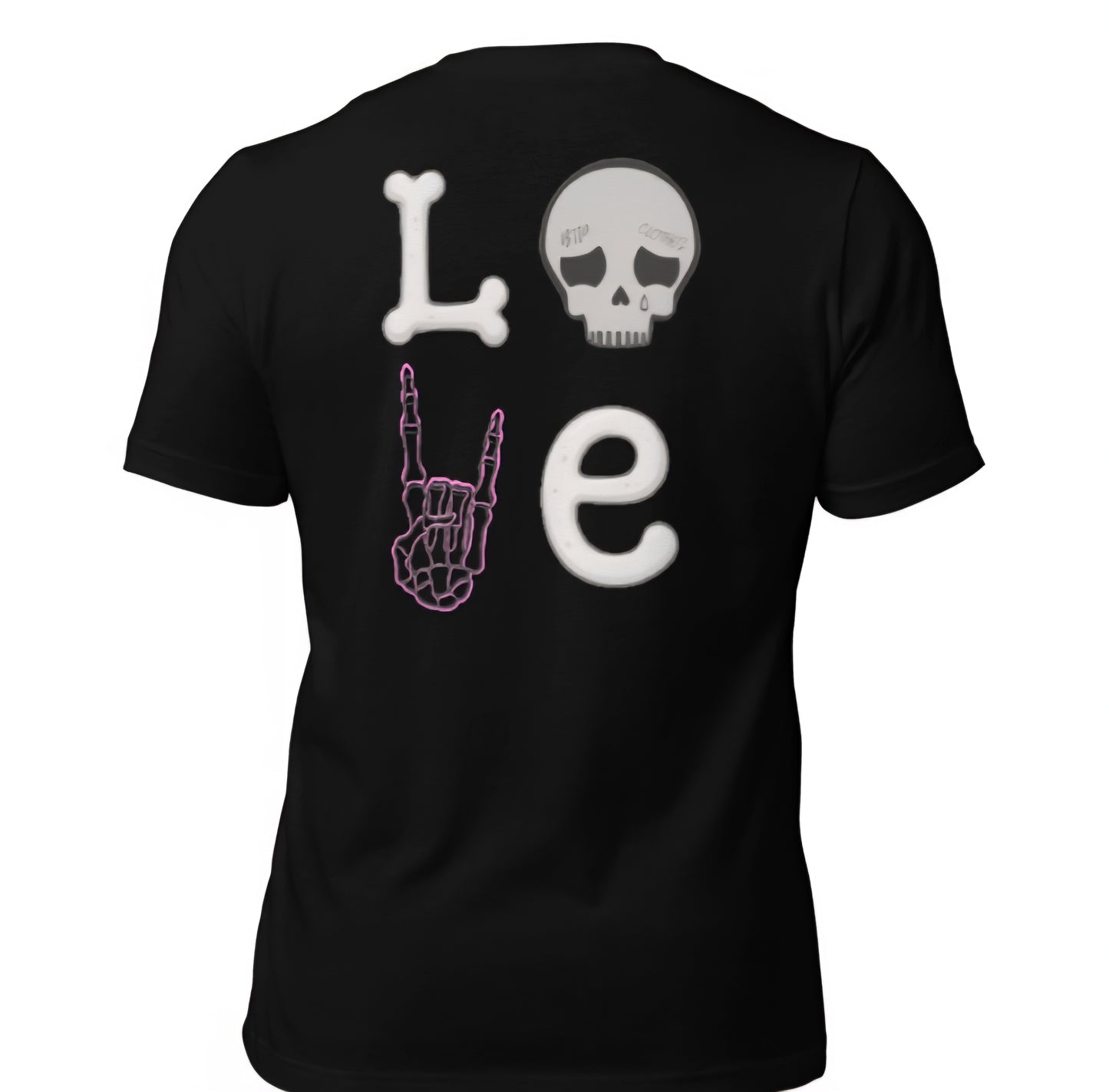 T shirt skull and bones L-O-V-E