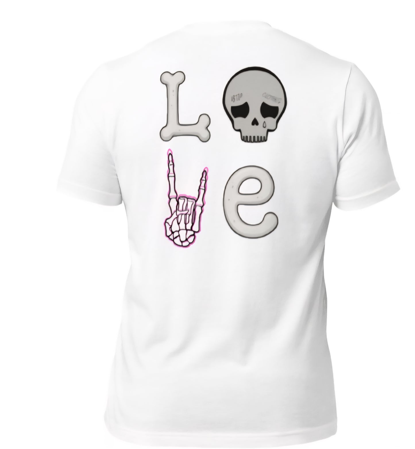 T shirt skull and bones L-O-V-E