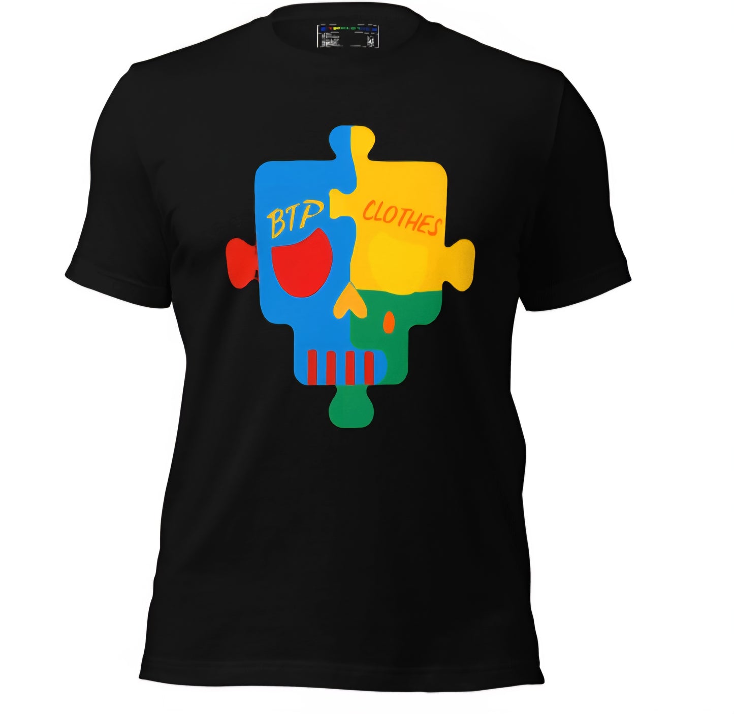 Special edition autism awareness skull jigsaw tee