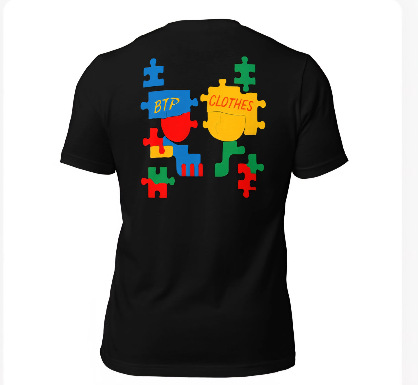 Special edition autism awareness skull jigsaw tee
