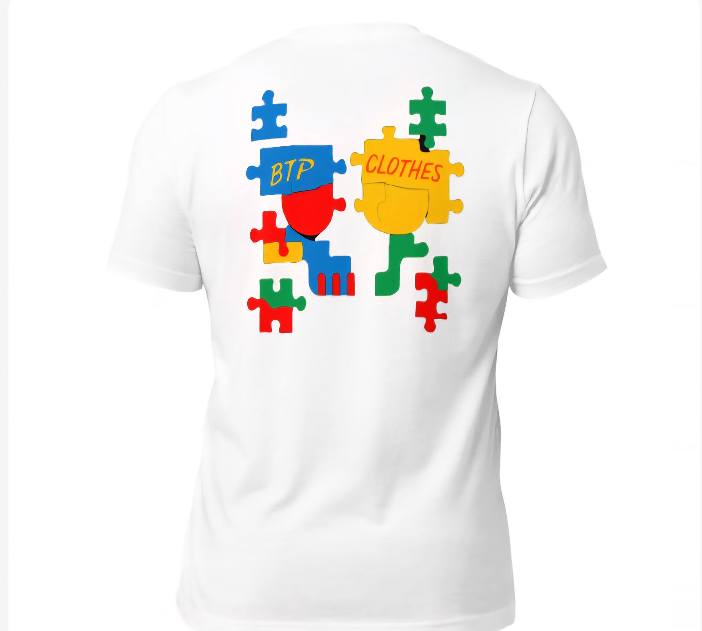Special edition autism awareness skull jigsaw tee