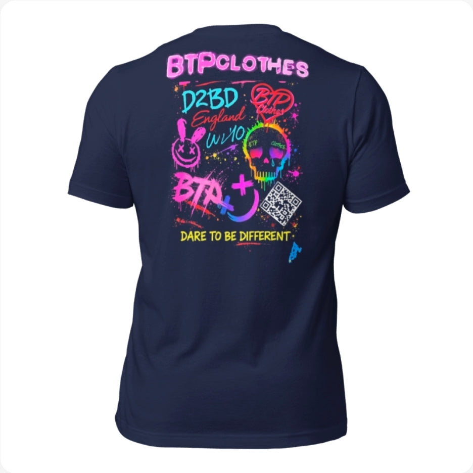 T shirt Dare to be Different graffiti