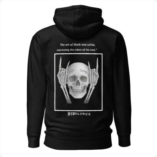 Hoodie black and White