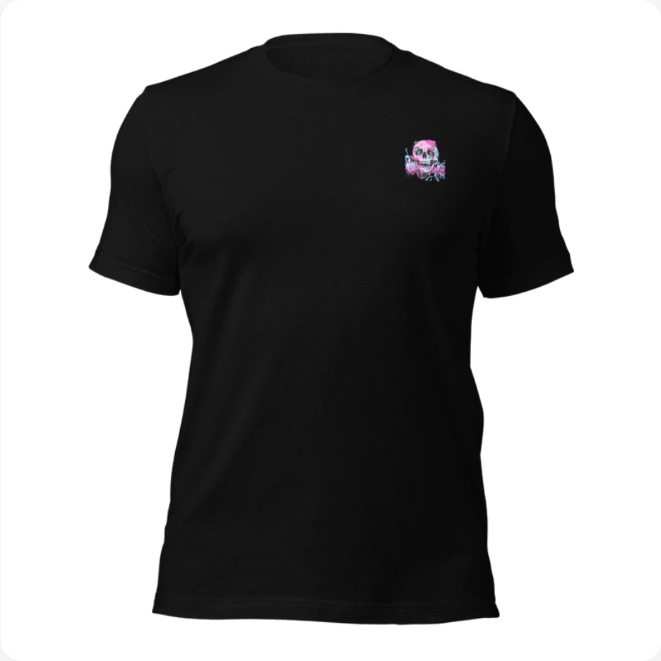 BTP Mad Skull black t-shirt mockup front view
